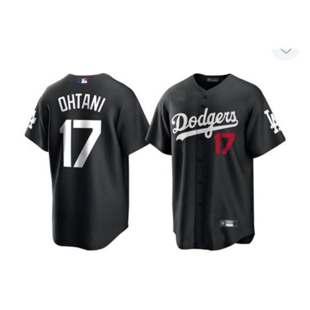 NWT Mens Dodgers Shohei Ohtani Black Home Jersey - Picture 2 of 9